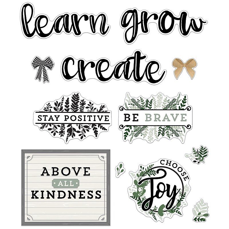 Farmhouse Motivational Signs Bulletin Board Set image 1