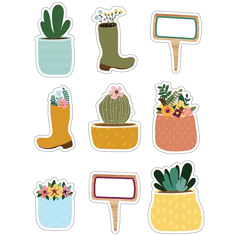 Carson-Dellosa Grow Together Boots, Pots, and Garden Signs Cutouts image 1