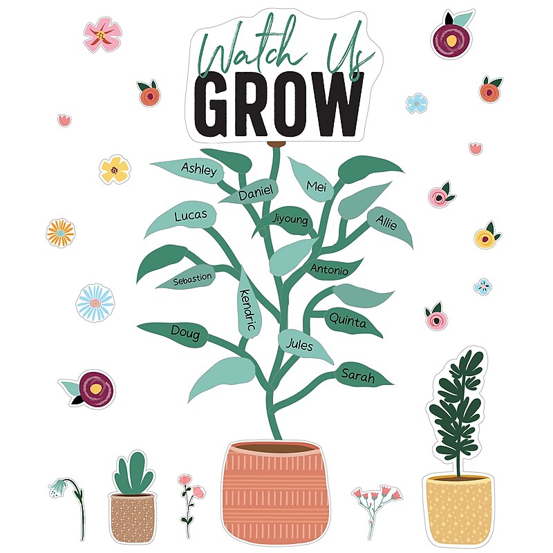 Grow Together Watch Us Grow Bulletin Board Set image 1
