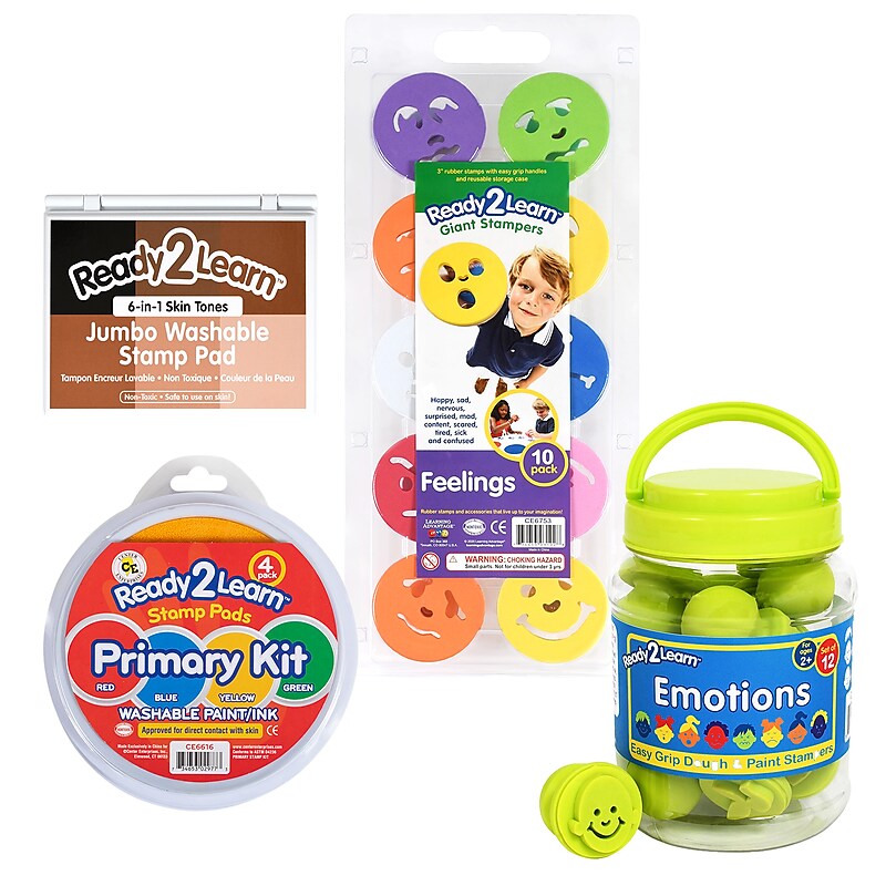 READY 2 LEARN™ Feelings & Emotions Stampers Set with Stamp Pads image 1