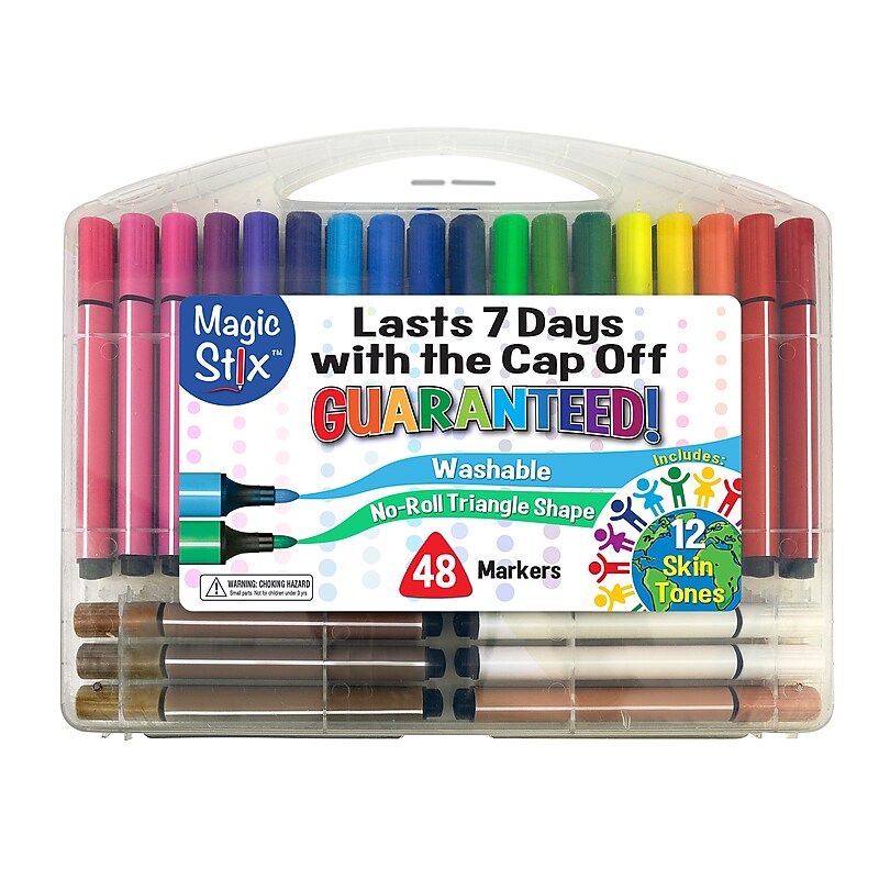 The Pencil Grip Magic Stix Markers, Assorted, 48 Pack image 1
