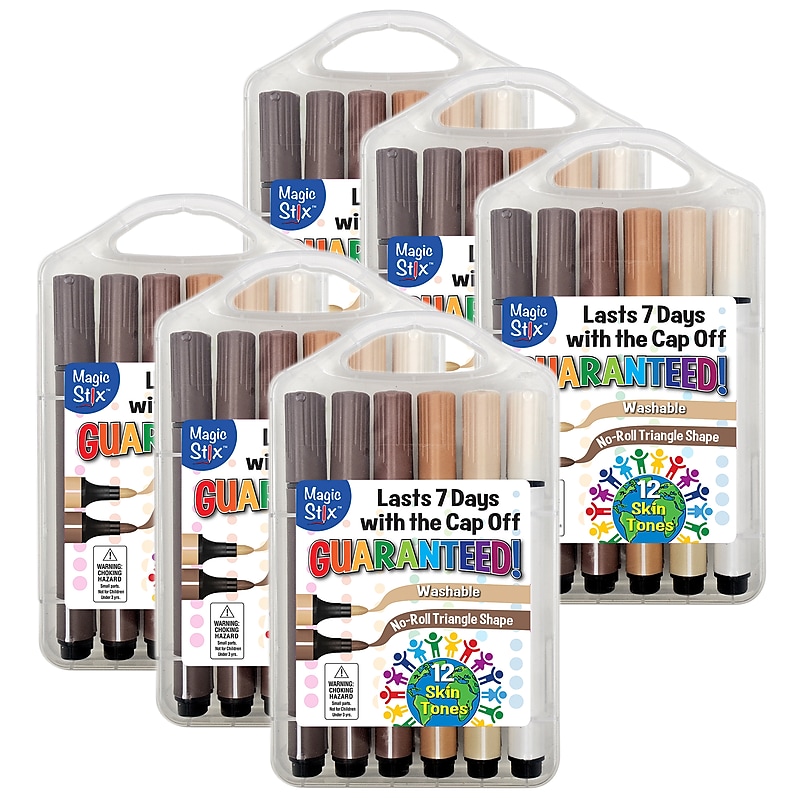 The Pencil Grip Magic Stix Paint Markers, Assorted, 12/Pack, 6 Packs image 1
