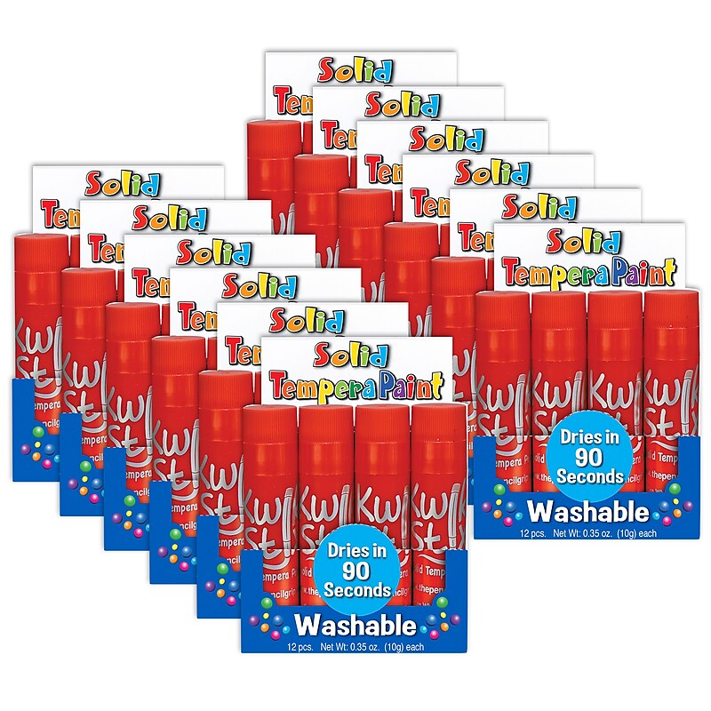 The Pencil Grip Kwik Stix Paint Markers, Red, 12 Per Box, 12 Boxes image 1