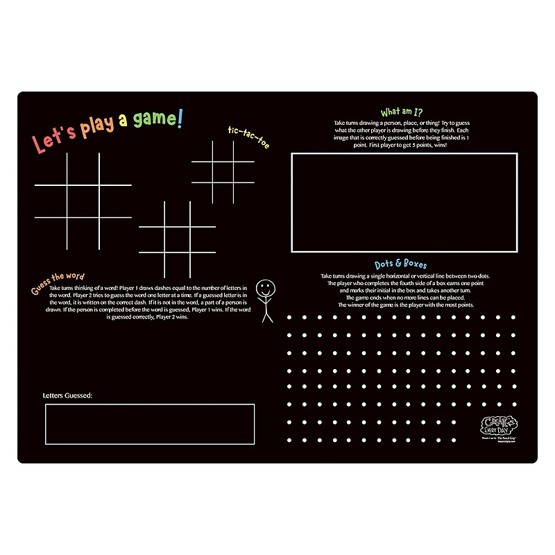 The Pencil Grip Activity Playmat - Games, Pack of 6 image 1
