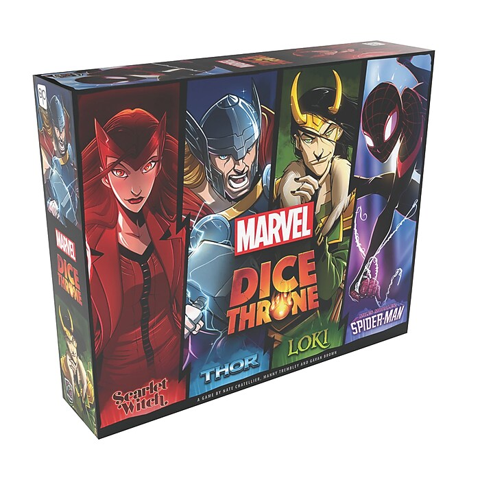 USAopoly Marvel Dice Throne 4-Hero Box (Scarlet Witch, Thor, Loki
