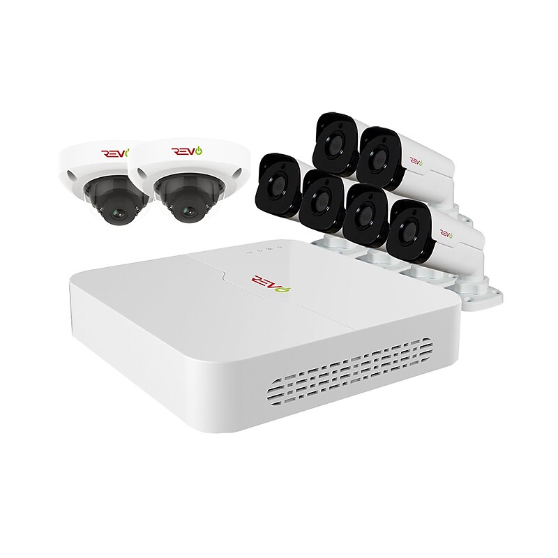 REVO America Ultra HD Audio Capable 8 Channel 2 TB NVR Surveillance System with 8 Cameras (RU82D2GB6GA-2T) image 1