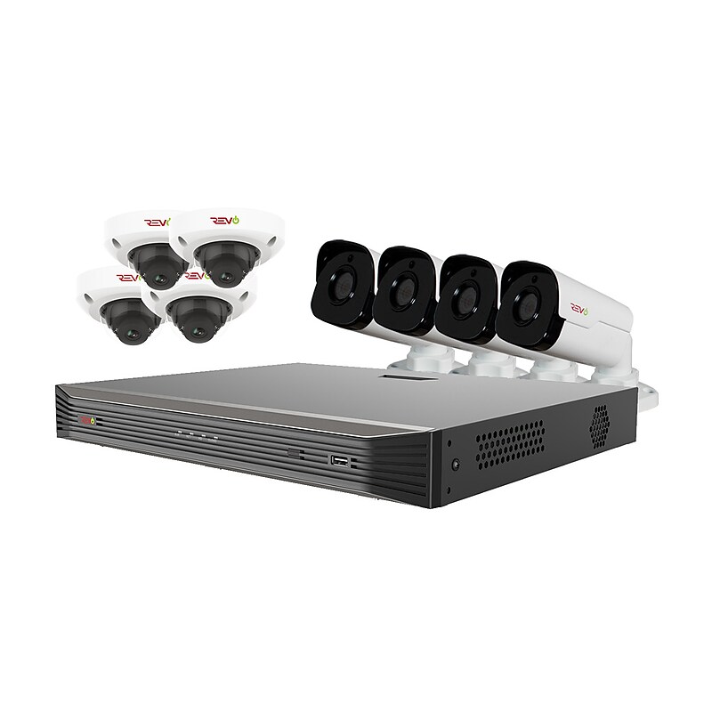 REVO America Ultra HD Audio Capable 16 Channel 3 TB NVR Surveillance System with 8 Cameras (RU162D4GB4GA-3T) image 1