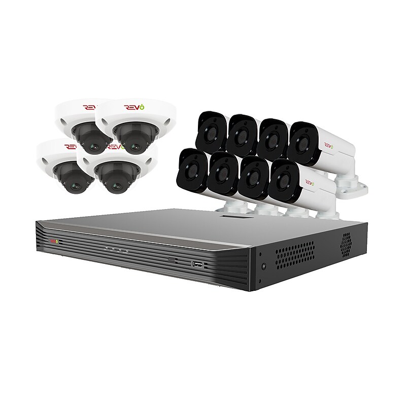 REVO America Ultra HD Audio Capable 16 Channel 4 TB NVR Surveillance System with 12 Cameras (RU162D4GB8GA-4T) image 1