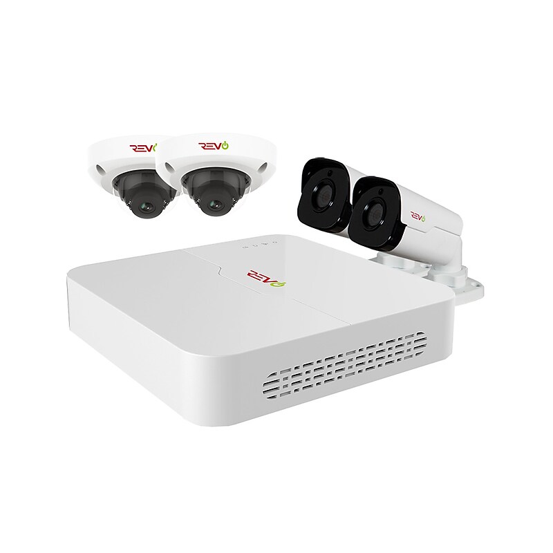 REVO America Ultra HD Audio Capable 4 Channel 1 TB NVR Surveillance System with 4 Cameras (RU82D2GB2GA-2T) image 1