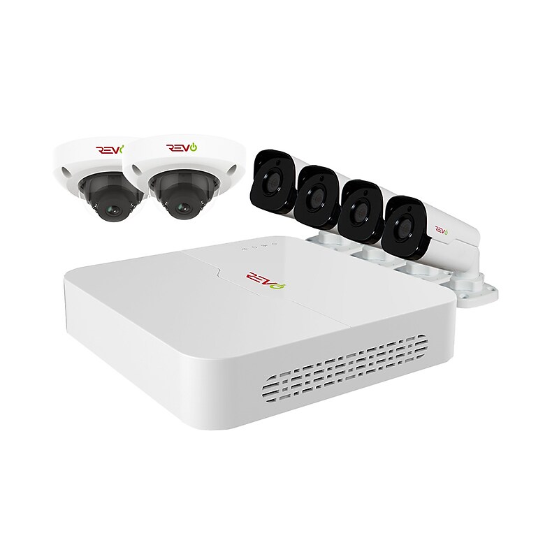 REVO America Ultra HD Audio Capable 8 Channel 2 TB NVR Surveillance System with 6 Cameras (RU82D2GB4GA-2T) image 1