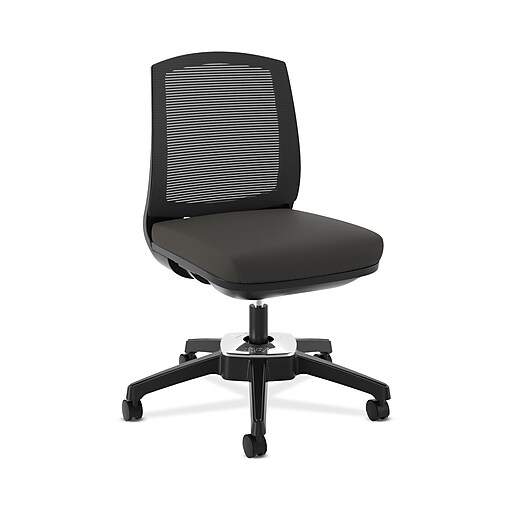 Hon Active Task Chair Armless 360 Degree Pivot Motion Black Mesh Nextexpress Next2019