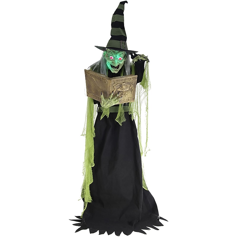 Haunted Hill Farm 6' Tall Motion-Activated Enchantress Witch (HHENWITCH-5FLSA) image 1