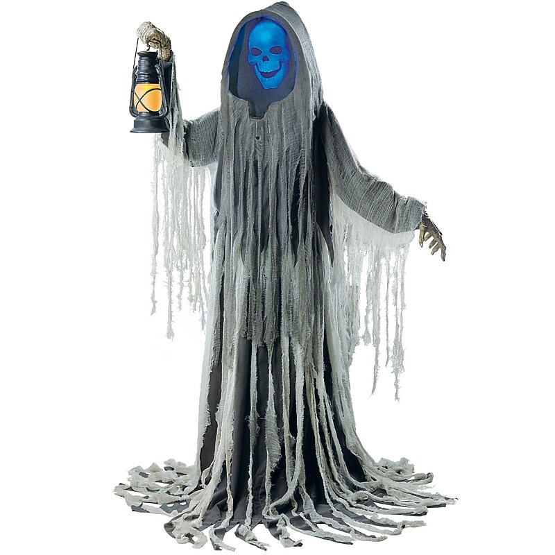 Haunted Hill Farm Motion-Activated Talking Looming Phantom (HHLMPHNTM-1FLSA) image 1