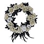 Haunted Hill Farm 15" Glitter Pumpkins with Skulls Wreath (HHPUMP-2WRTH)~#|#~sp218922303_sc7