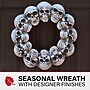 Haunted Hill Farm 15.7" Dungeon Skull Hanging Wreath (HHSKEL-11WRTH)~#|#~sp218922398_sc7