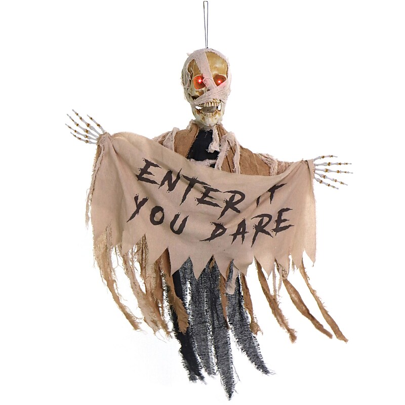 Haunted Hill Farm Animatronic Skeleton Mummy Greeter (HHSKEL-9HLSA) image 1