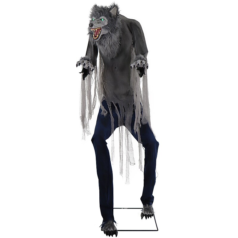Haunted Hill Farm 7' Tall Motion-Activated Towering Werewolf (HHTWRWOLF-1FLSA) image 1