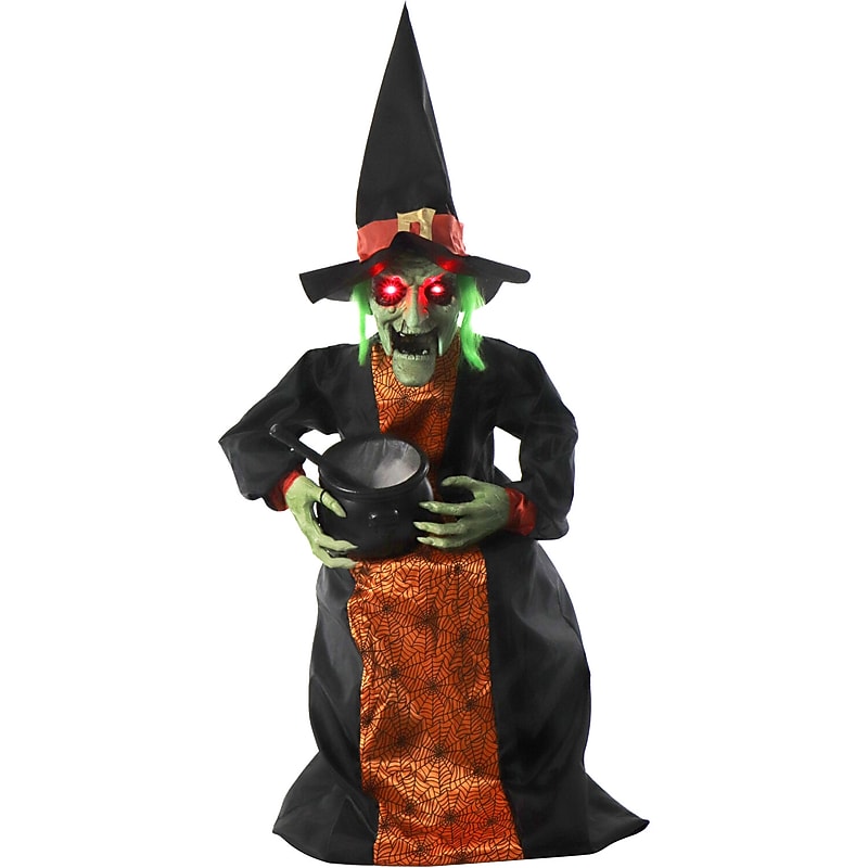 Haunted Hill Farm Animatronic Sitting, Talking Witch (HHWITCH-40FLSA) image 1