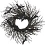 Haunted Hill Farm 15" Black Twig Wreath with Lights & Flying Bats (HHWRTHBAT-1BR)~#|#~sp218923159_sc7