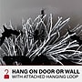 Haunted Hill Farm 15" White Twig Battery-Operated Wreath with LED Lights (HHWRTHBOO-1BR)~#|#~sp218923175_sc7