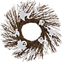 Haunted Hill Farm 20" Battery-Operated Twig Wreath with Lights & Spooky Ghosts (HHWRTHGHST-1BR)~#|#~sp218923183_sc7