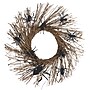 Haunted Hill Farm 20" Battery-Operated Twig Wreath with Lights & Creepy Spiders (HHWRTHSPD-1BR)~#|#~sp218923194_sc7