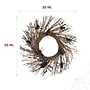 Haunted Hill Farm 20" Battery-Operated Twig Wreath with Lights & Creepy Spiders (HHWRTHSPD-1BR)~#|#~sp218923196_sc7