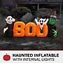 Haunted Hill Farm 6.5' Wide Pre-lit Inflatable Boo Sign (HIBOOSGN061-L)~#|#~sp218923381_sc7