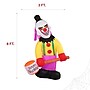 Haunted Hill Farm 8' Tall Pre-lit Clown Inflatable (HICLOWN081-LA)~#|#~sp218923411_sc7