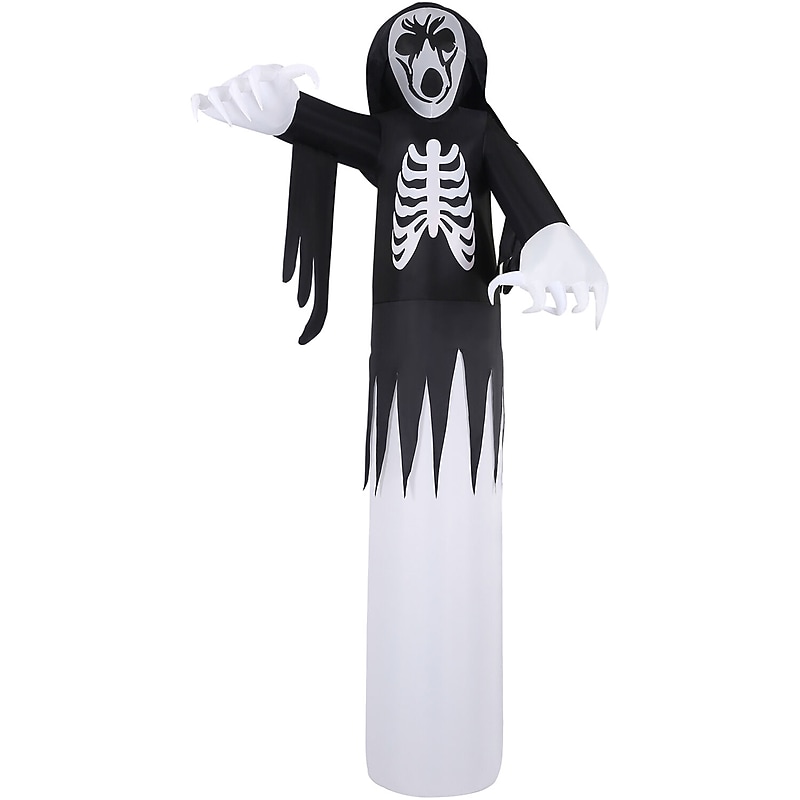 Haunted Hill Farm 12' Tall Pre-lit Grim Reaper Inflatable (HIGRIMRP121-L) image 1