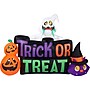 Haunted Hill Farm 8' Wide Pre-lit Trick or Treat Sign Inflatable (HITRCKTRT081-L)~#|#~sp218923631_sc7