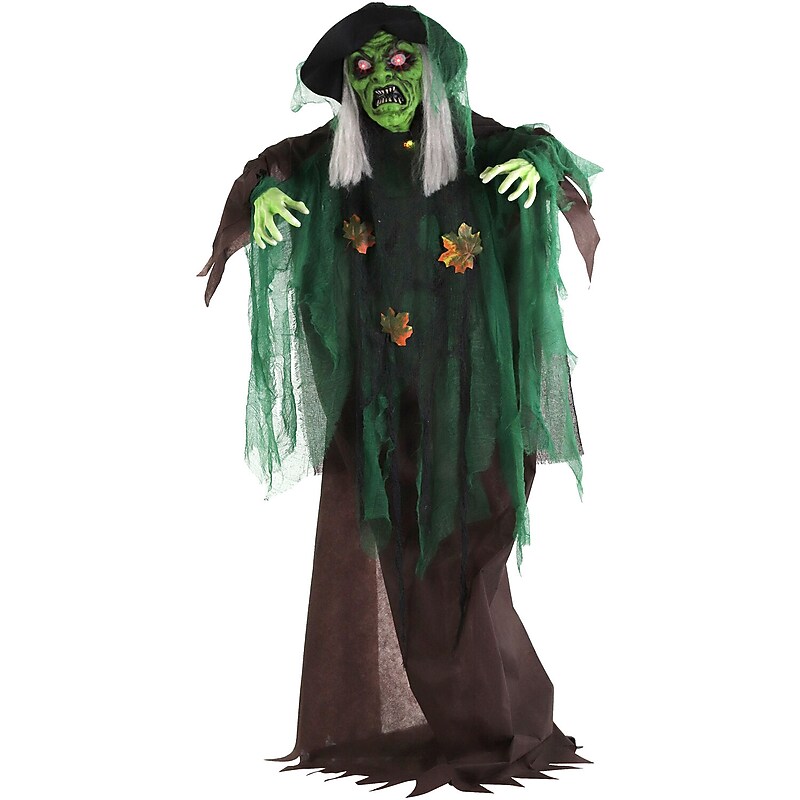 Haunted Hill Farm Animatronic Talking Forest Witch (HHWITCH-44FLSA) image 1