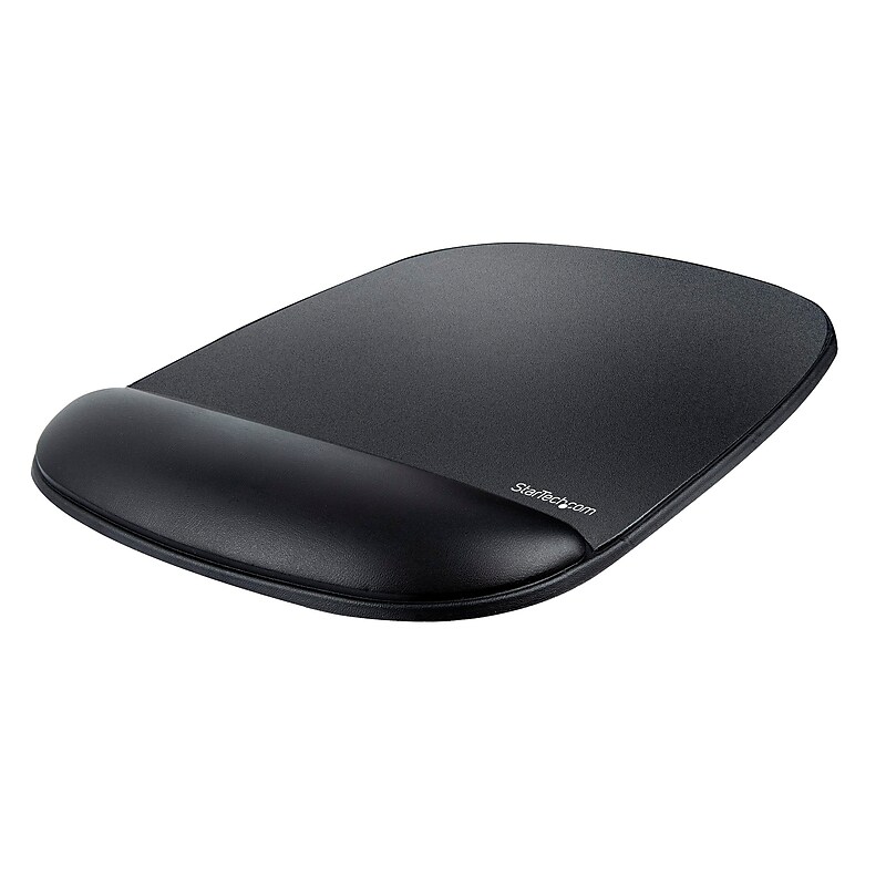 StarTech Ergonomic Gel Non-Skid Mouse Pad/Wrist Rest Combo, Black (B-ERGO-MOUSE-PAD) image 1