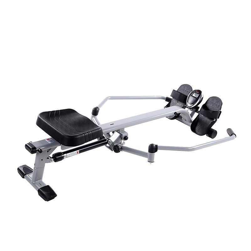 Sunny Health & Fitness SF-RW5639 Full Motion Rowing Machine Rower w/ 350 lb Weight Capacity and LCD Monitor image 1