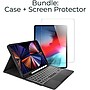 SaharaCase Apple iPad Pro 12.9" (4th,5th, and 6th Gen 2020-2022) Bundle, Keyboard Folio Case with Tempered Glass Screen, Black~#|#~sp220088020_sc7