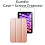 SaharaCase Apple iPad mini A17 Pro & 6th Generation 2021 Protection Bundle, Folio Case with Tempered Glass Screen, Rose Gold~#|#~sp220088063_sc7