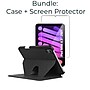 SaharaCase Apple iPad mini A17 Pro & 6th Generation 2021 Protection Bundle, Multi-Angle Case with Tempered Glass Screen, Black~#|#~sp220088070_sc7