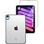 SaharaCase Apple iPad mini A17 Pro & 6th Generation 2021 Protection Bundle, Hybrid-Flex Case with Tempered Glass, Clear Blue~#|#~sp220088116_sc7