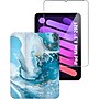 SaharaCase Apple iPad mini A17 Pro & 6th Generation 2021 Protection Bundle, Folio Case with Tempered Glass Screen, Blue Marble~#|#~sp220088137_sc7