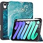 SaharaCase Apple iPad mini A17 Pro & 6th Generation 2021 Protection Bundle, Folio Case with Tempered Glass Screen, Green Marble~#|#~sp220088139_sc7