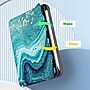 SaharaCase Apple iPad mini A17 Pro & 6th Generation 2021 Protection Bundle, Folio Case with Tempered Glass Screen, Green Marble~#|#~sp220088143_sc7