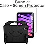 SaharaCase Apple iPad mini A17 Pro & 6th Generation 2021 Protection Bundle, KidProof Case with Tempered Glass Screen, Black~#|#~sp220088147_sc7