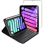 SaharaCase Apple iPad mini A17 Pro & 6th Generation 2021 Protection Bundle, Keyboard Folio Case with Tempered Glass, Black~#|#~sp220088189_sc7