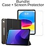 SaharaCase Apple 10.9" iPad (10th Gen) Protection Bundle, AirShield Folio Case with Tempered Glass Screen, Black~#|#~sp220088578_sc7