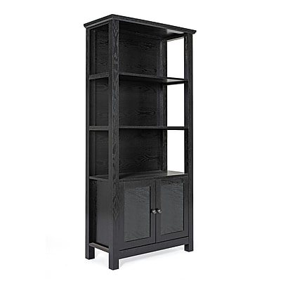 Flash Furniture Stella 67.75″ 3-Shelf Bookcase, Black Engineered Wood (ZG027BLK) Simolary simolary.com