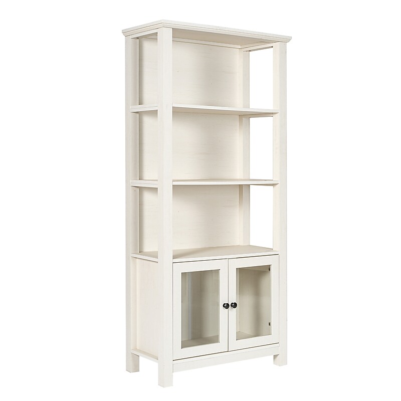Flash Furniture Stella 67.75" 3-Shelf Bookcase, White Engineered Wood (ZG027WHT) image 1