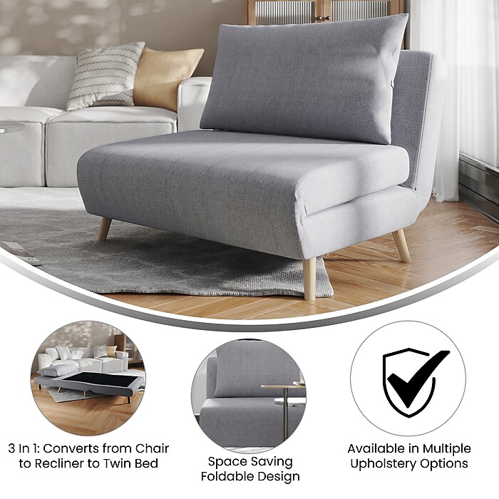 Flash Furniture Shaw Fabric Convertible Tri-Fold Sleeper Chair
