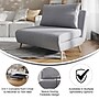 Flash Furniture Shaw Fabric Convertible Tri-Fold Sleeper Chair, Armless, Light Gray (BOBSBS031LTGRY)~#|#~sp220248626_sc7