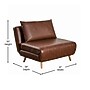 Flash Furniture Shaw LeatherSoft Convertible Tri-Fold Sleeper Chair, Armless, Brown (BOBSBS031BRN)~#|#~sp220248775_sc7