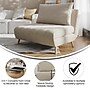 Flash Furniture Shaw Fabric Convertible Tri-Fold Sleeper Chair, Armless, Cream Boucle (BOBSBS031CRMBCL)~#|#~sp220248833_sc7